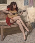 Marcel René von Herrfeldt_1890-1965_Sitting_Girl playing the guitar.jpg